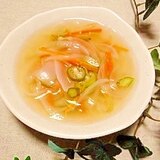 軟らかトロトロっ☆玉葱とオクラのスープ